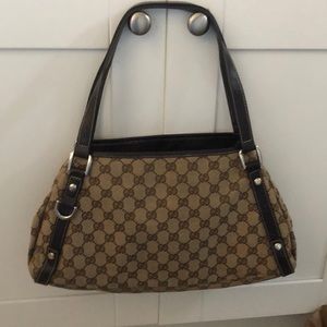 Authentic Gucci Abbey Brown/Beige Monogram Bag